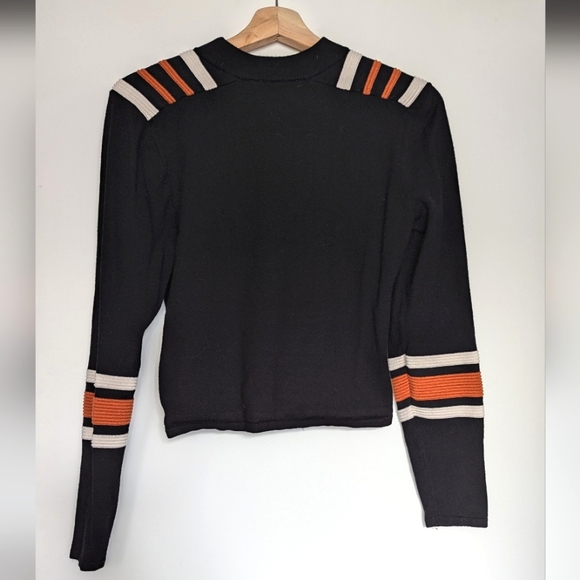 Simons twik Motorcycle Ribbed Stripes Sweater - Picture 2 of 7